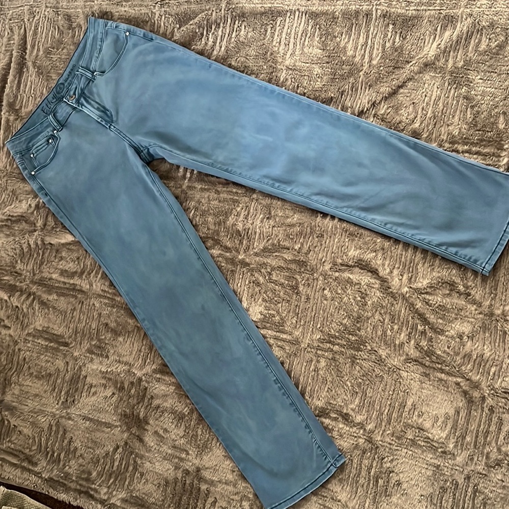 Ethyl Jeans - Size: 6, Light-Blue Jeans w/ Rhinestone Grommets - EUC